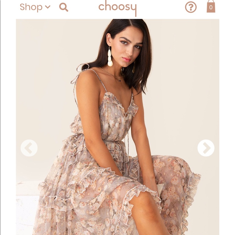 Floral dress perfect for spring or summertime.